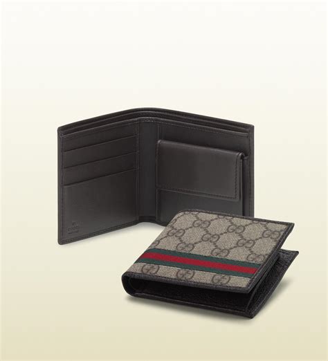 gucci mens wallet with coin pocket|gucci wallets for men.